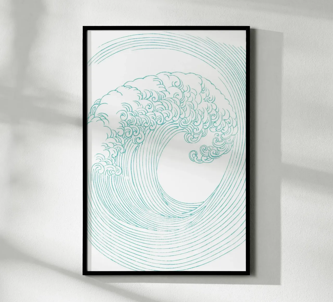 Wave - Mori yuzan poster con telaio in plastica da apoloprints