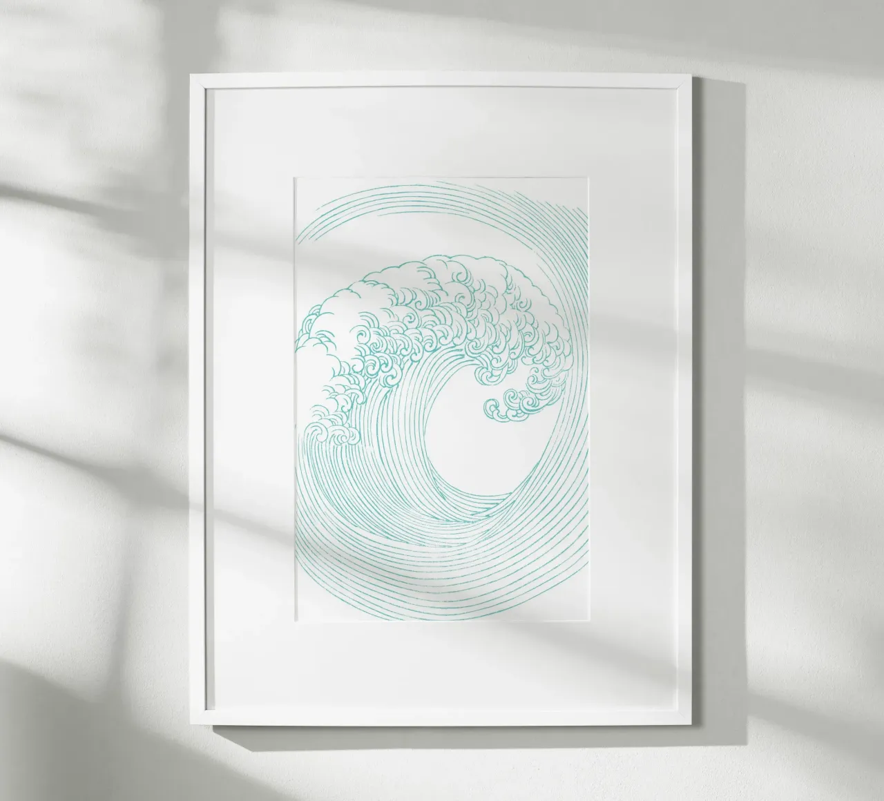 Wave - Mori yuzan poster con telaio in plastica da apoloprints