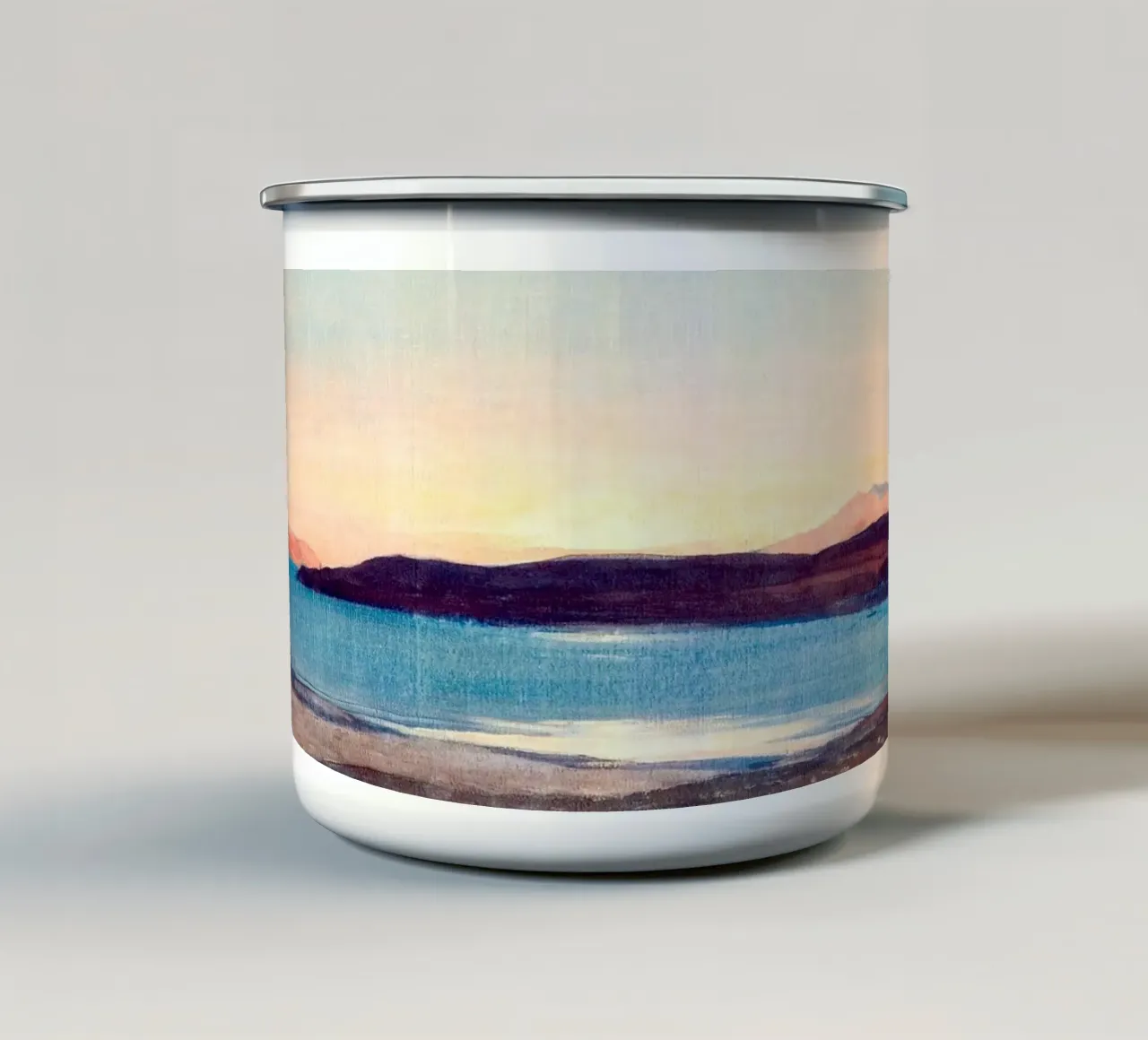 Sunset Lake tazza in smalto da apoloprints