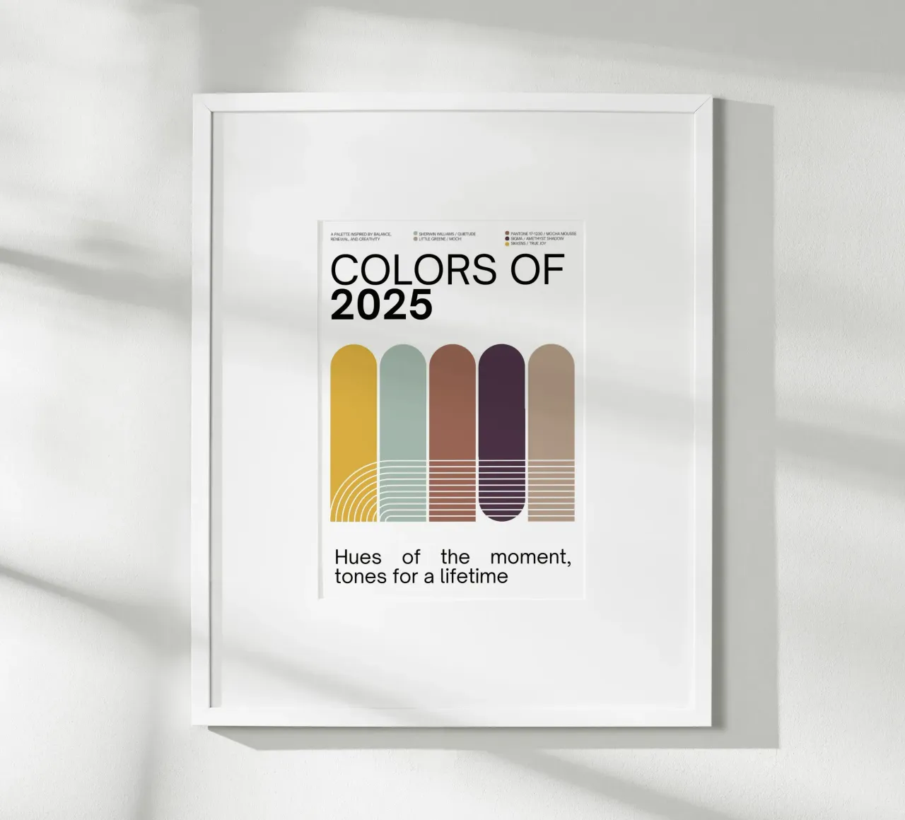 2025 Colors of the year Poster – v4 - Rounded Stripes carta hahnemühle da Hightown Design