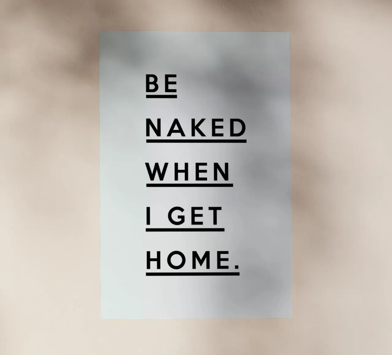 Be Naked pellicola backlit da Honeymoon Hotel