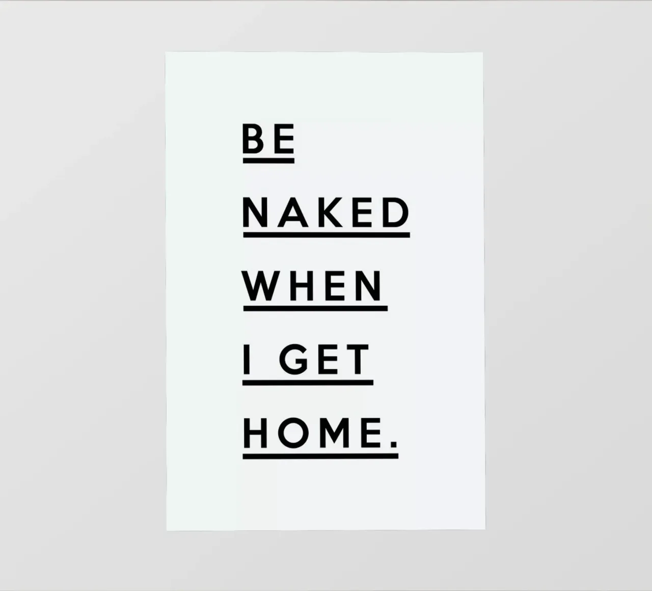 Be Naked pellicola backlit da Honeymoon Hotel