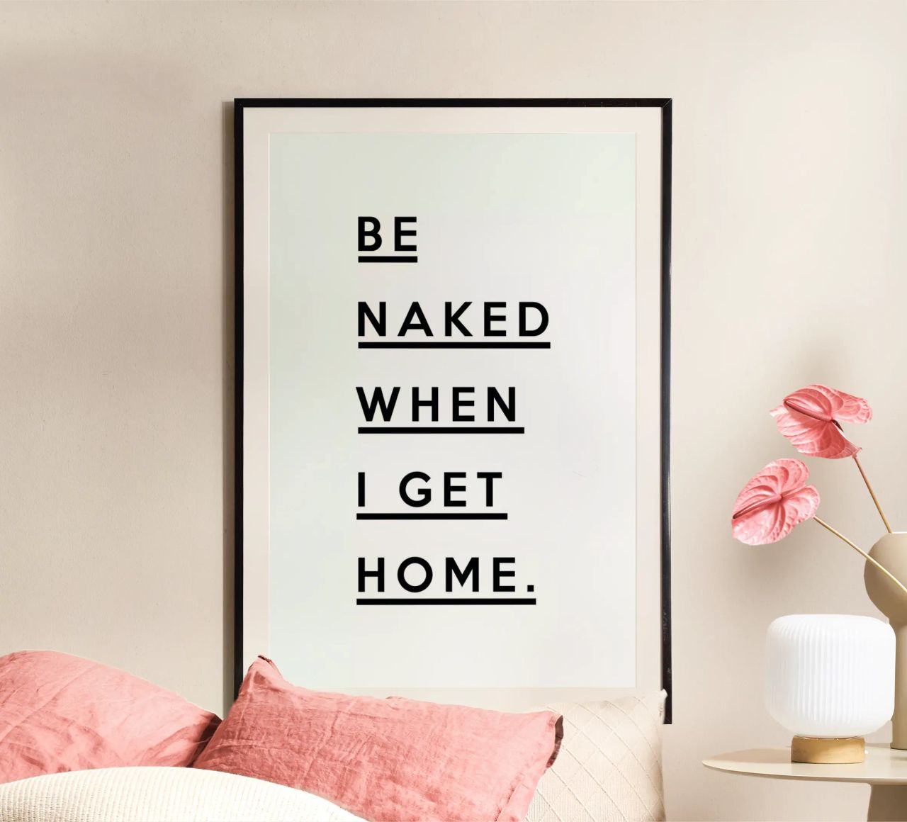 Be Naked Poster von Honeymoon Hotel