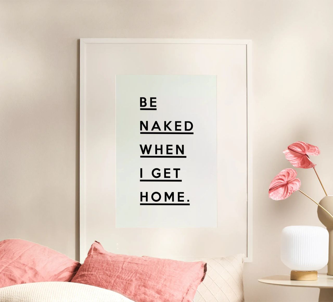 Be Naked Poster von Honeymoon Hotel