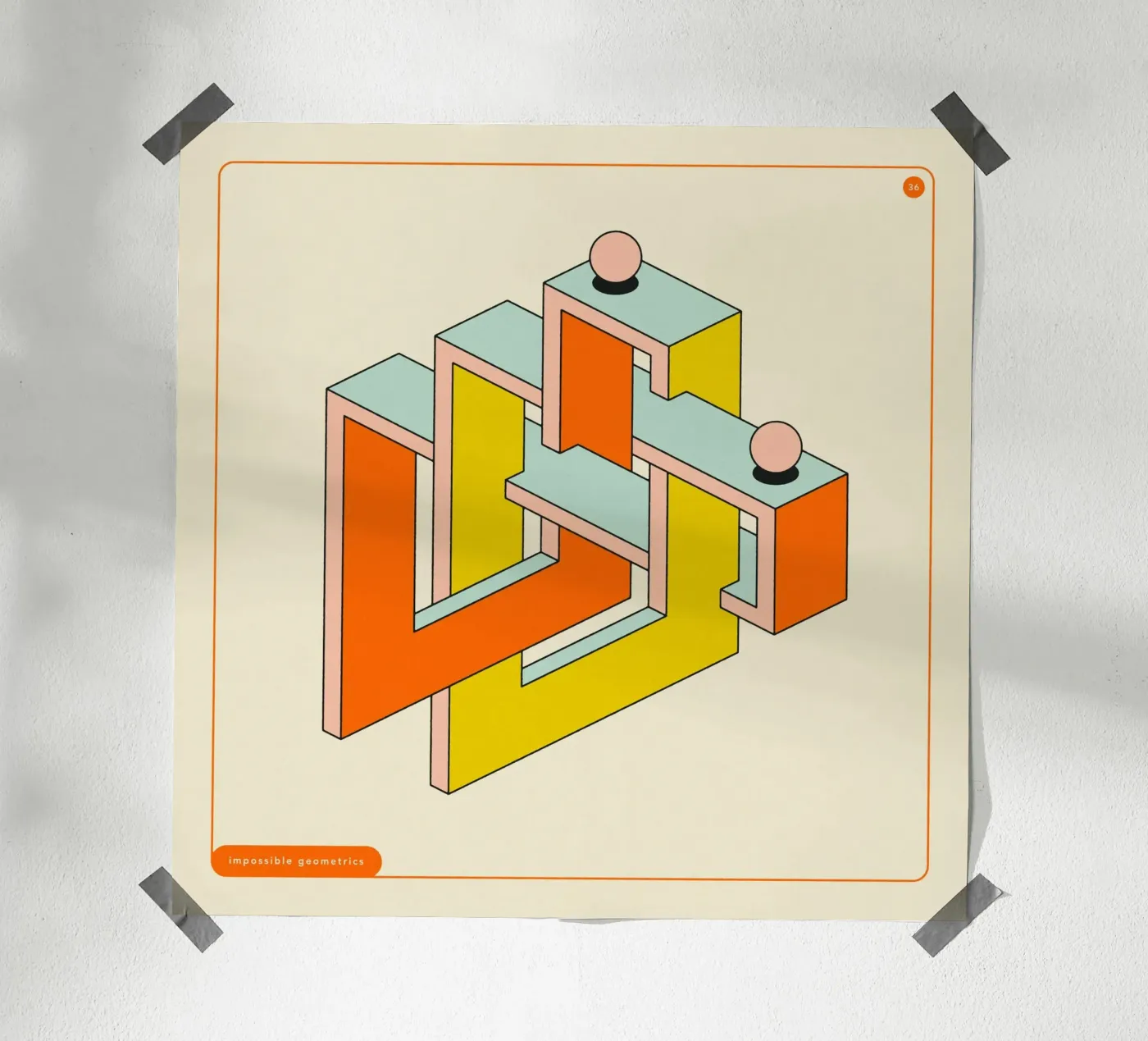 IMPOSSIBLE GEOMETRICS (36) poster da Jazzberry Blue