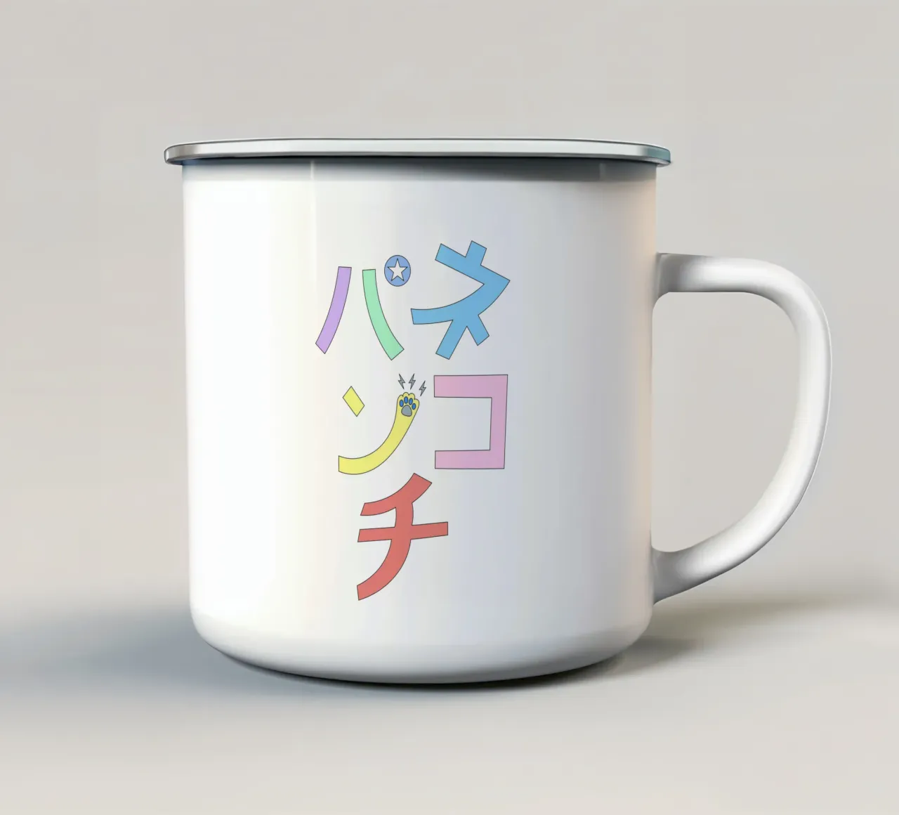 NEKO PUNCH - JAPANESE tazza in smalto da natural neutral