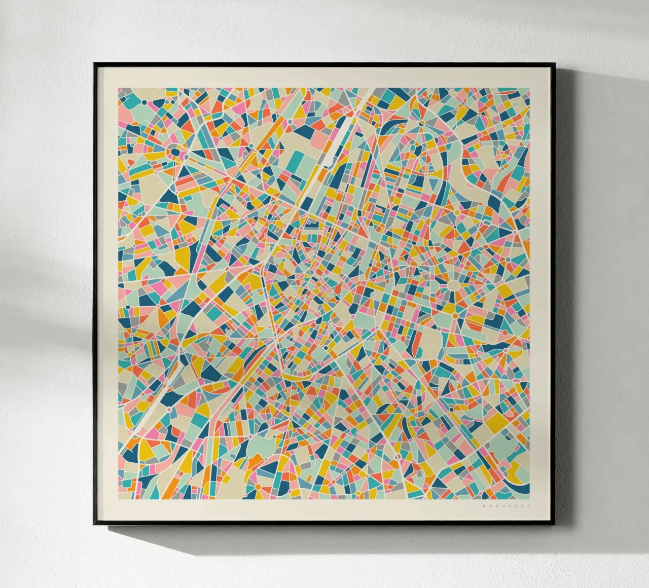 BRUSSELS CITY MAP plexiglass da Jazzberry Blue