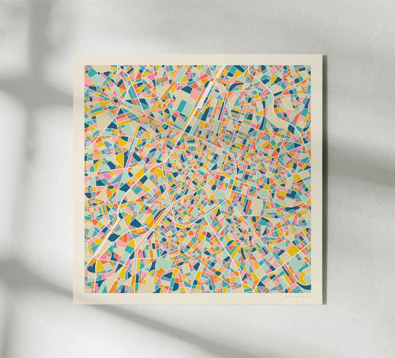 BRUSSELS CITY MAP plexiglass da Jazzberry Blue