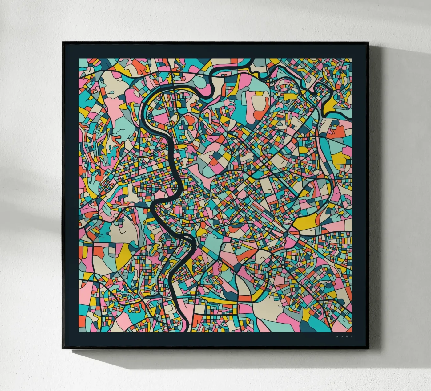 ROME MAP Acryl-Glas von Jazzberry Blue