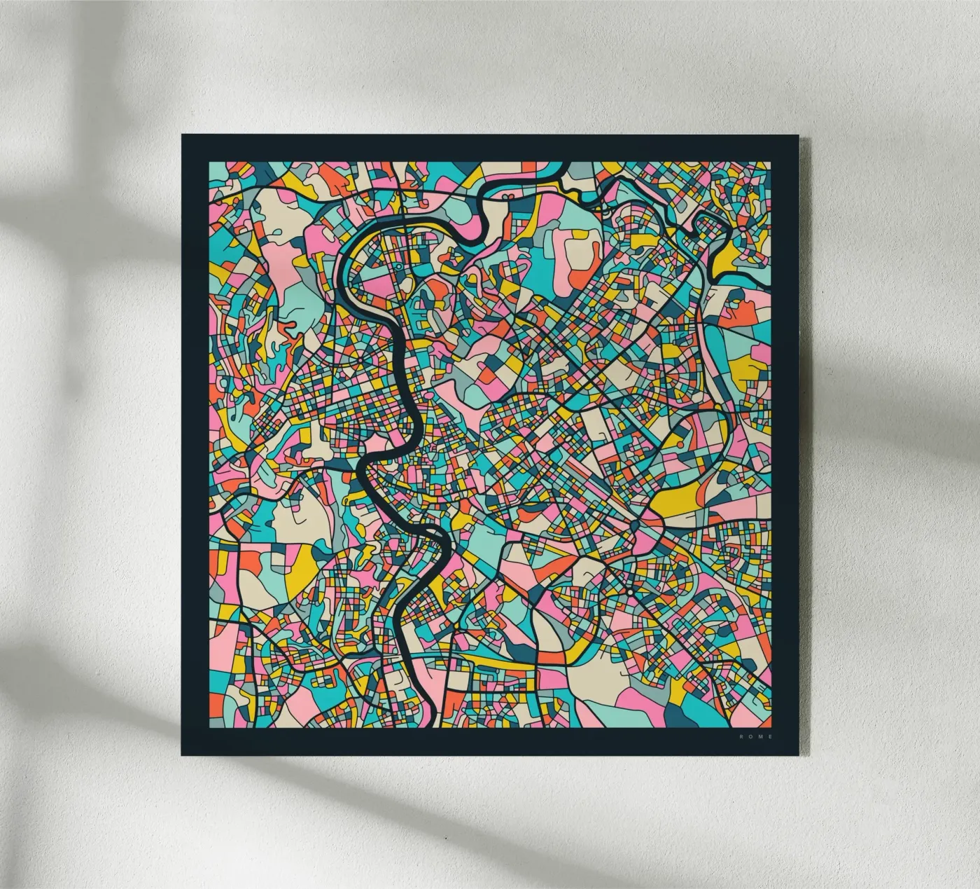 ROME MAP Acryl-Glas von Jazzberry Blue