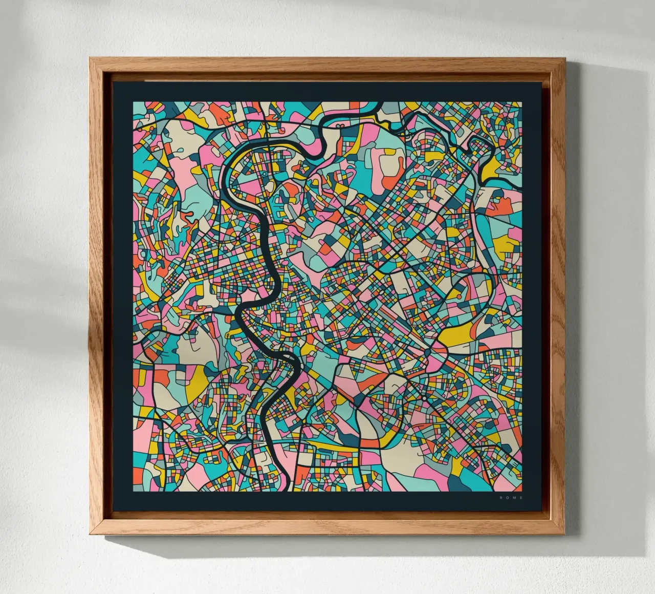 ROME MAP alluminio dibond da Jazzberry Blue