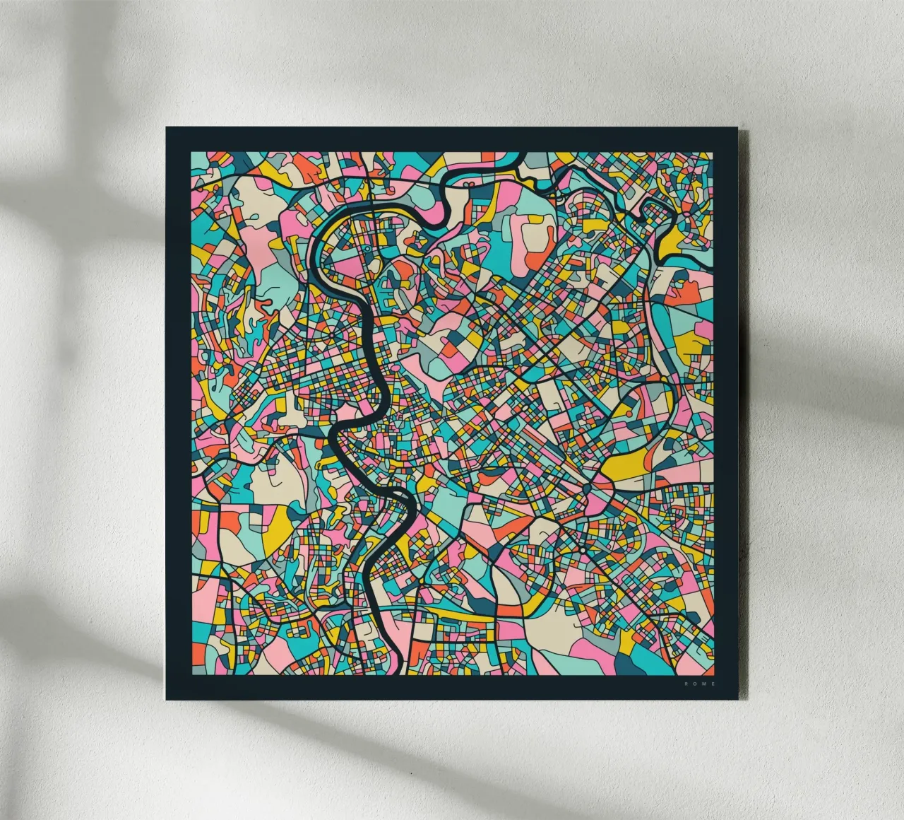 ROME MAP alluminio dibond da Jazzberry Blue