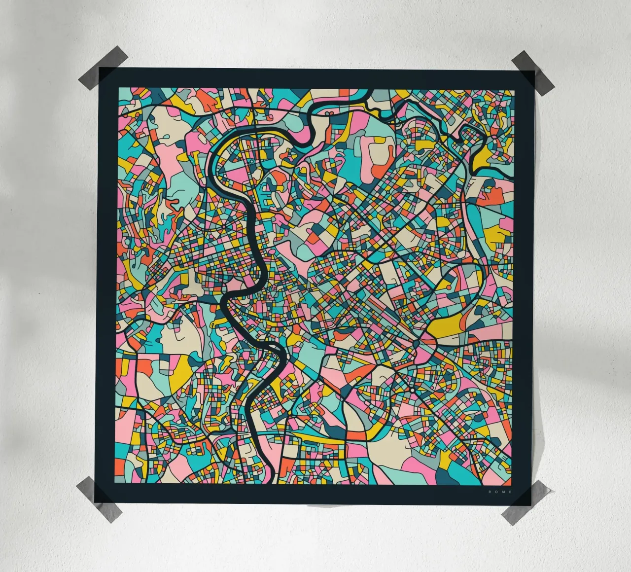 ROME MAP poster da Jazzberry Blue