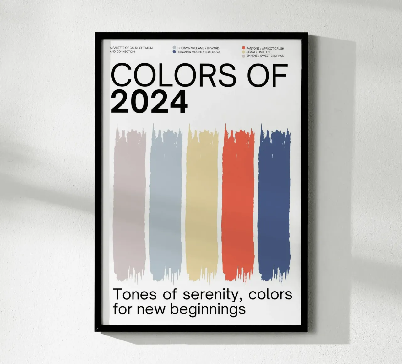 2024 Colors of the year Poster – v2 - Brush Strokes carta hahnemühle da Hightown Design