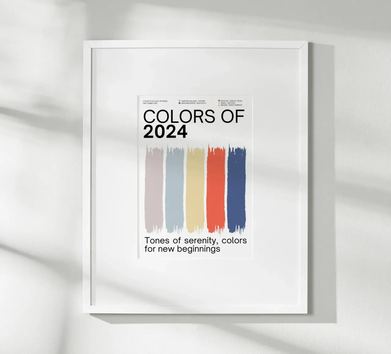 2024 Colors of the year Poster – v2 - Brush Strokes carta hahnemühle da Hightown Design