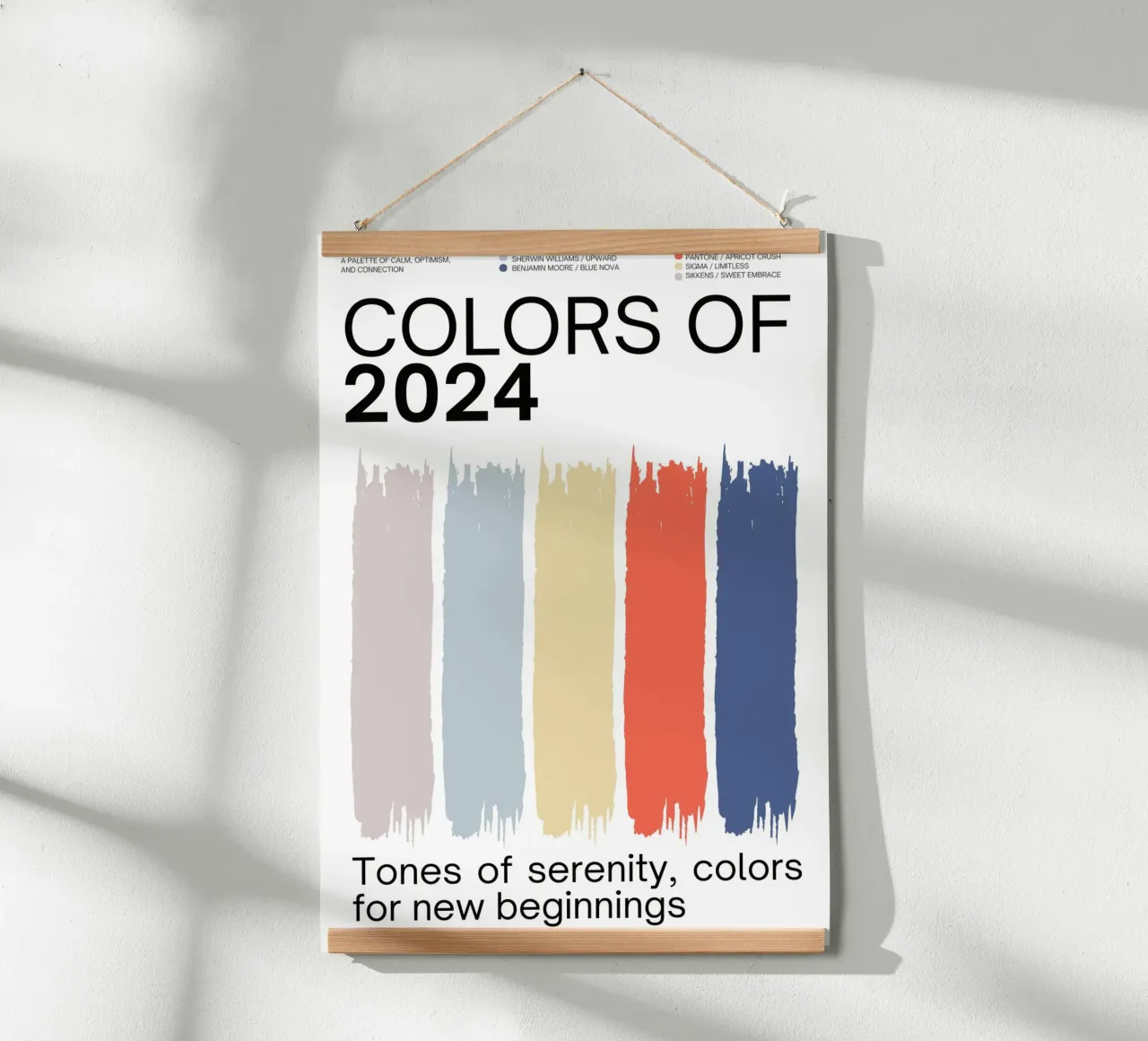 2024 Colors of the year Poster – v2 - Brush Strokes carta hahnemühle da Hightown Design
