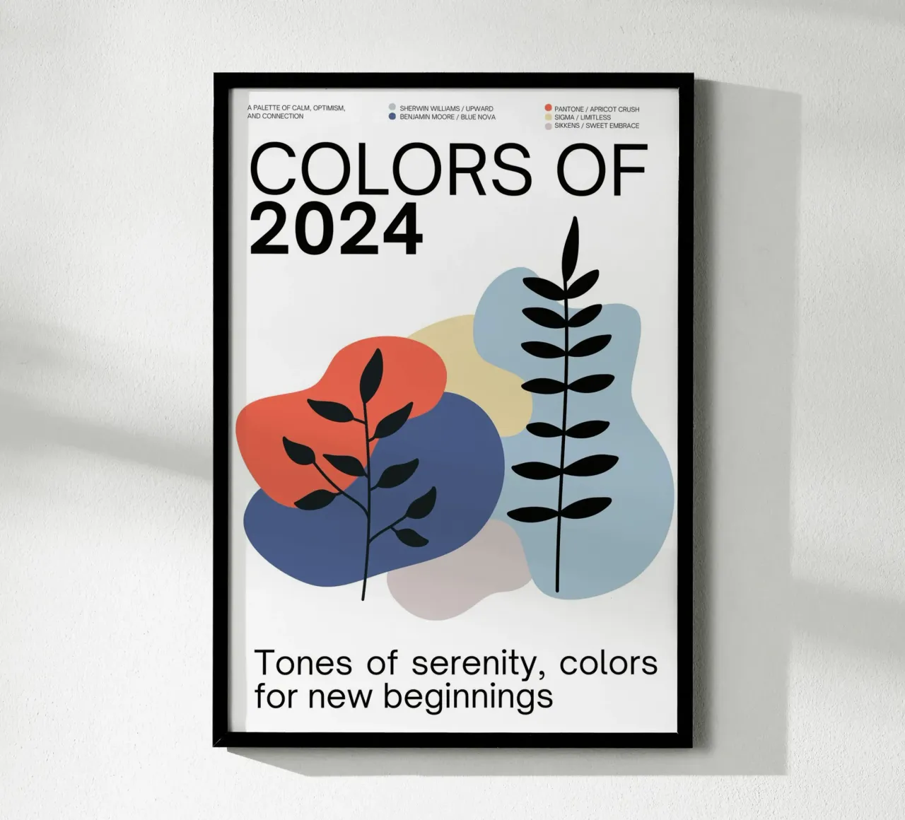 2024 Colors of the year Poster - v3 - Organic Shapes carta hahnemühle da Hightown Design