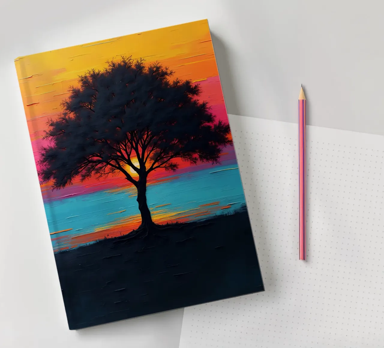 Zonsondergang Sentijn notitieboek van Artistic-shop