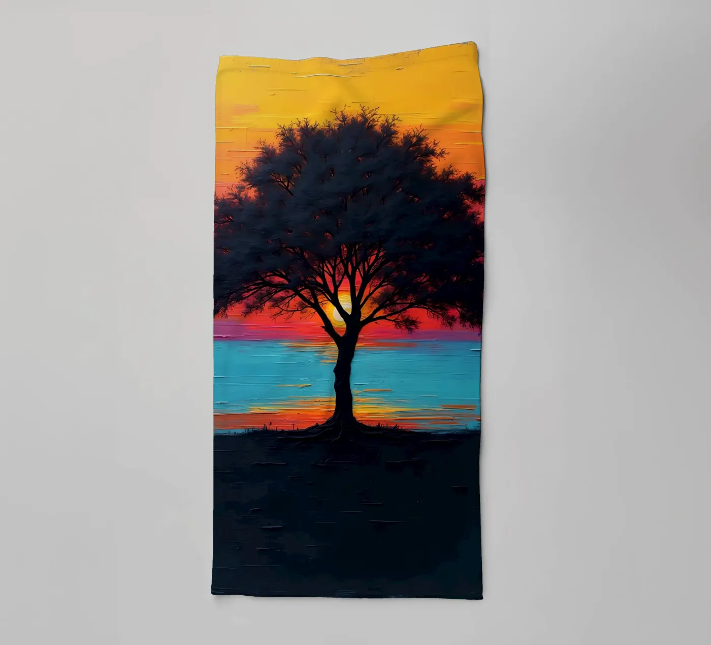 Sunset Sentinel towel by Artistic-shop