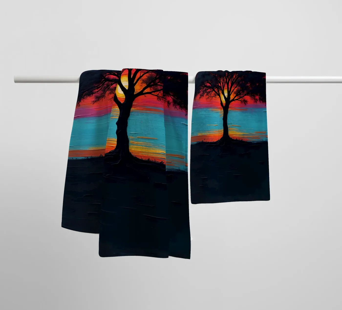 Sunset Sentinel towel by Artistic-shop
