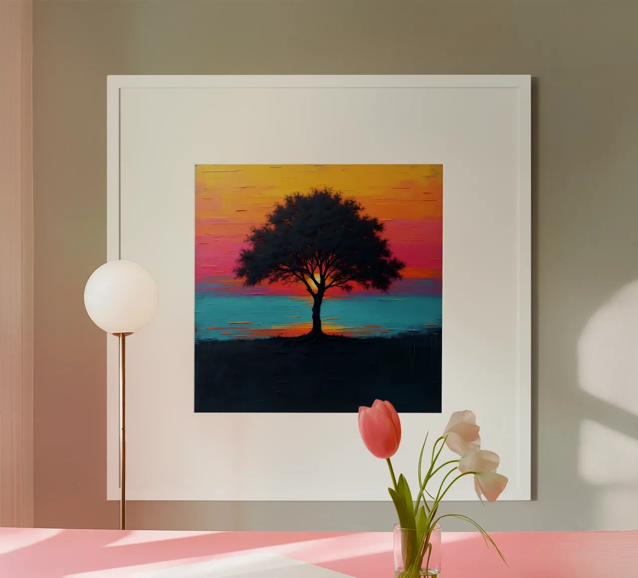 Sunset Sentinel poster with plastic frame by Artistic-shop