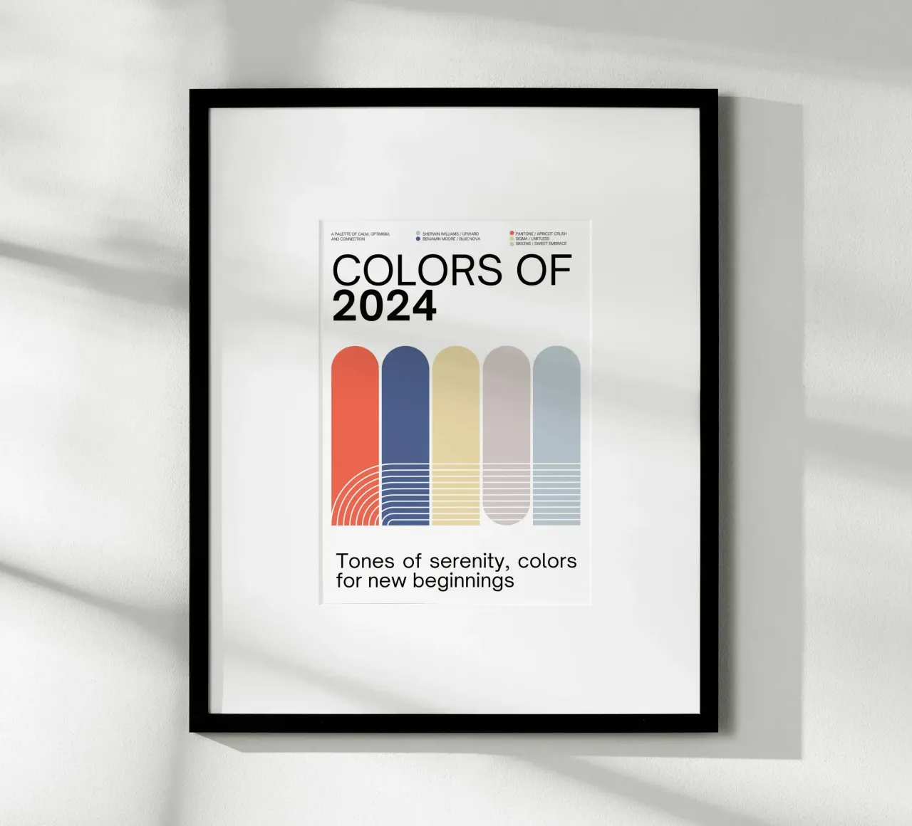 2024 Colors of the year Poster - v4 – Rounded Stripes carta hahnemühle da Hightown Design