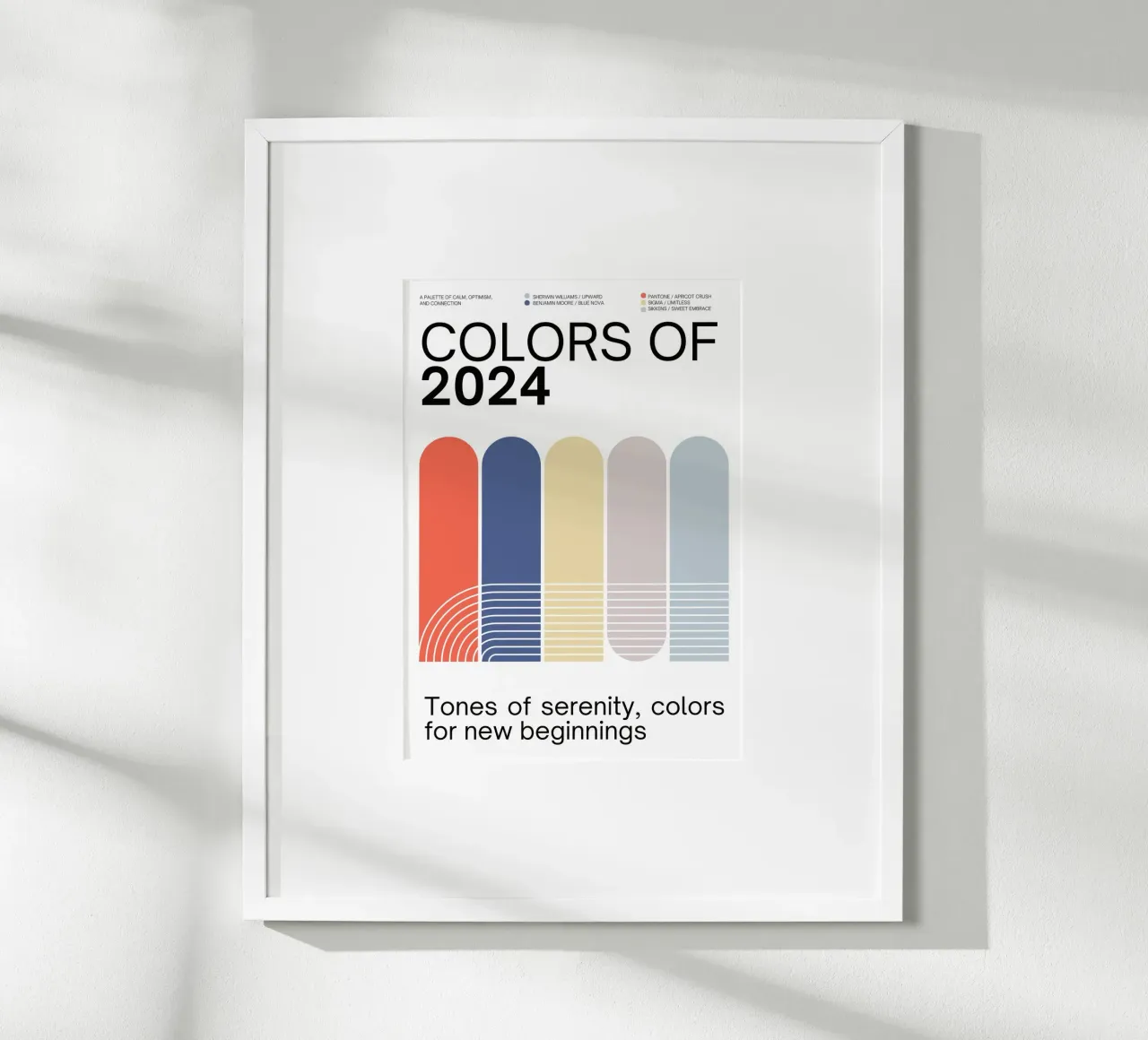 2024 Colors of the year Poster - v4 – Rounded Stripes carta hahnemühle da Hightown Design