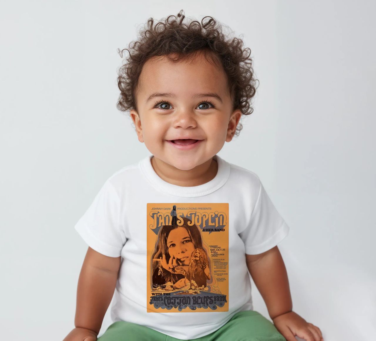 JANIS JOPLIN 1969 Concert Poster Wichita t-shirt pour bébé de SoundStudio
