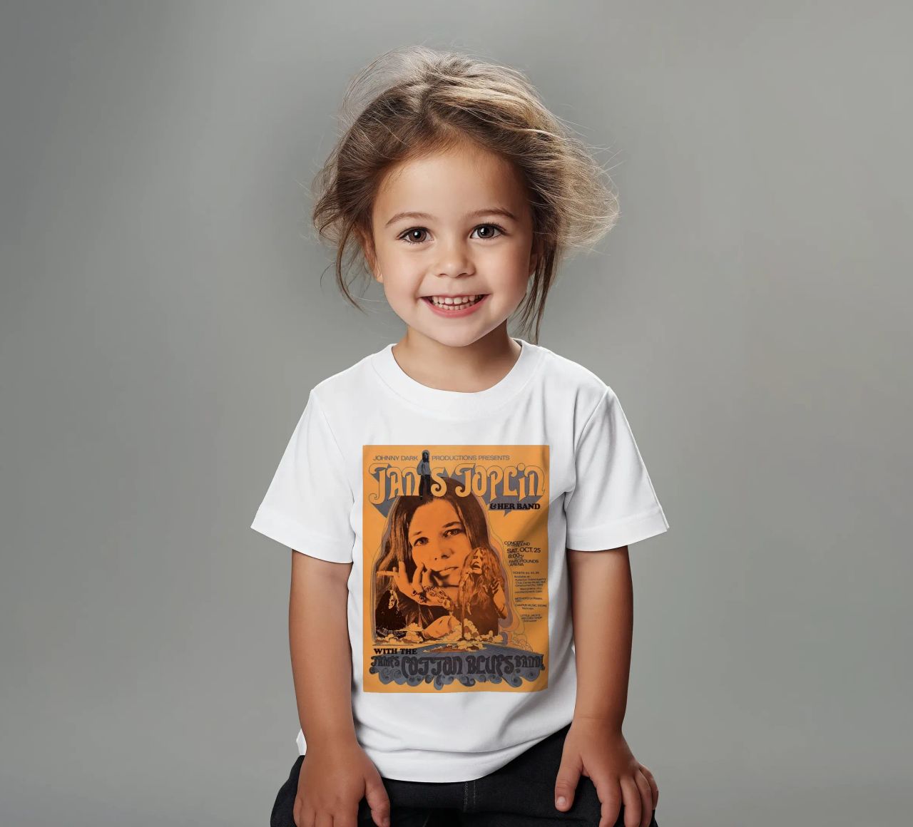 JANIS JOPLIN 1969 Concert Poster Wichita t-shirt enfant de SoundStudio