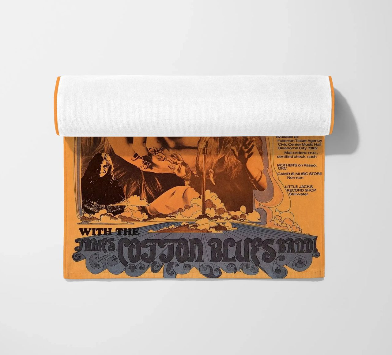 JANIS JOPLIN 1969 Concert Poster Wichita serviette de plage de SoundStudio