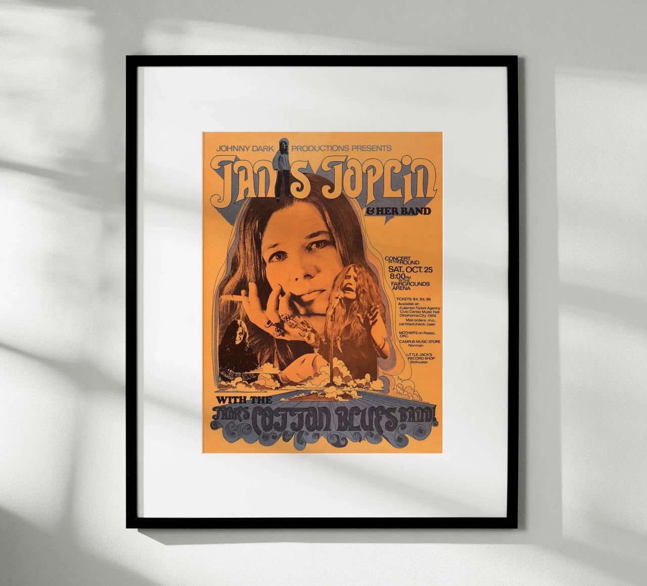 JANIS JOPLIN 1969 Concert Poster Wichita poster de SoundStudio