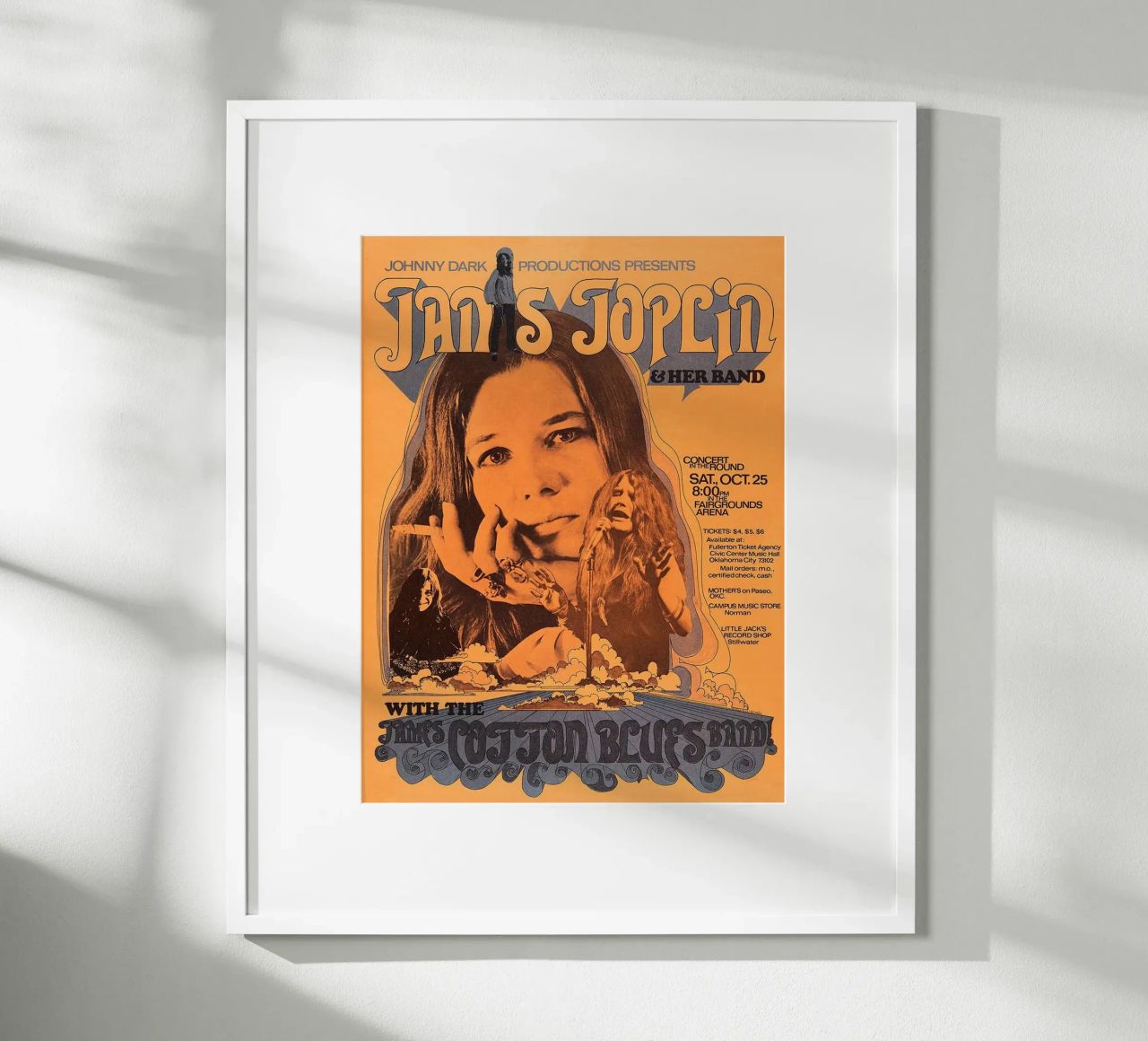 JANIS JOPLIN 1969 Concert Poster Wichita poster de SoundStudio
