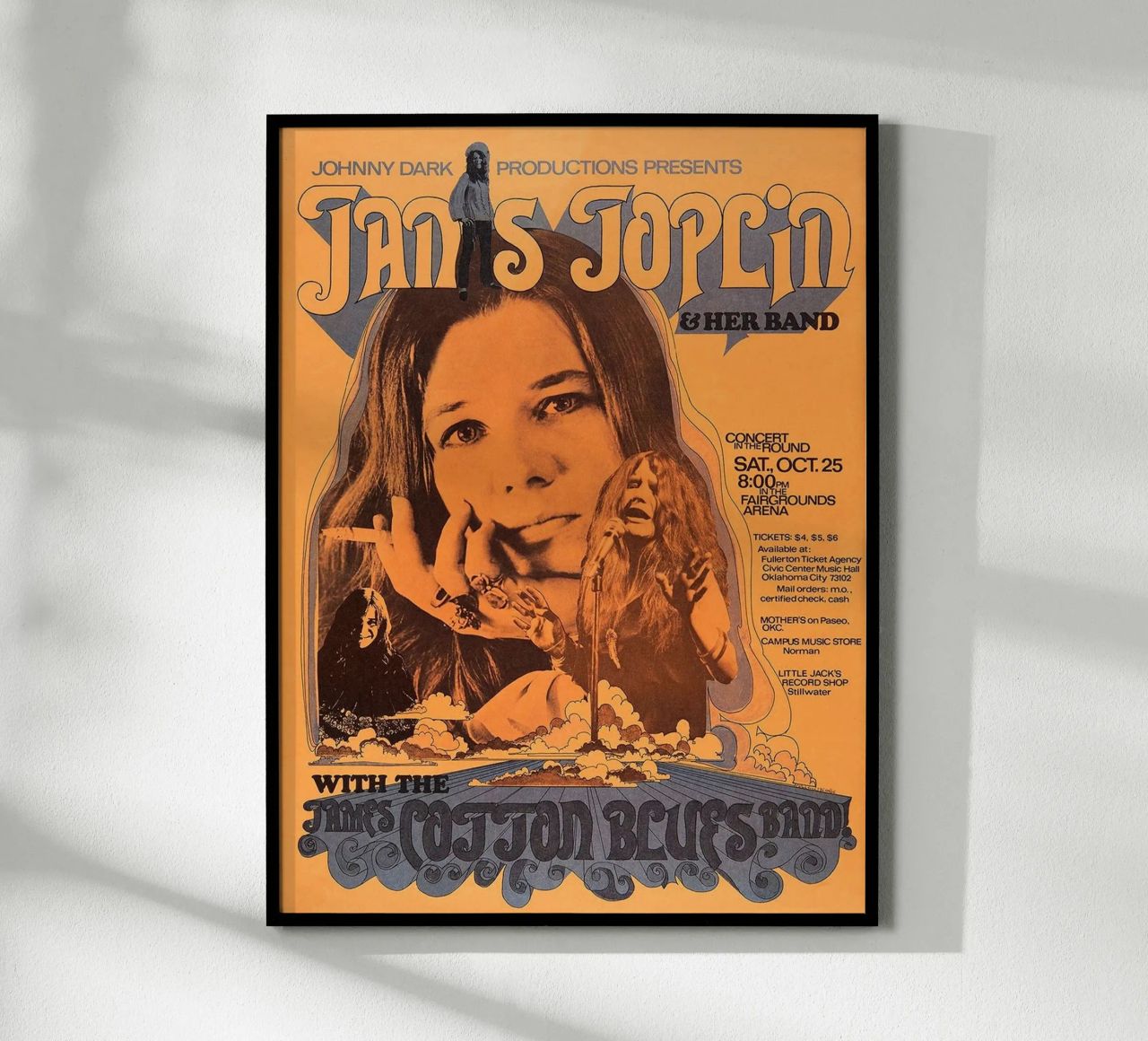 JANIS JOPLIN 1969 Concert Poster Wichita poster de SoundStudio
