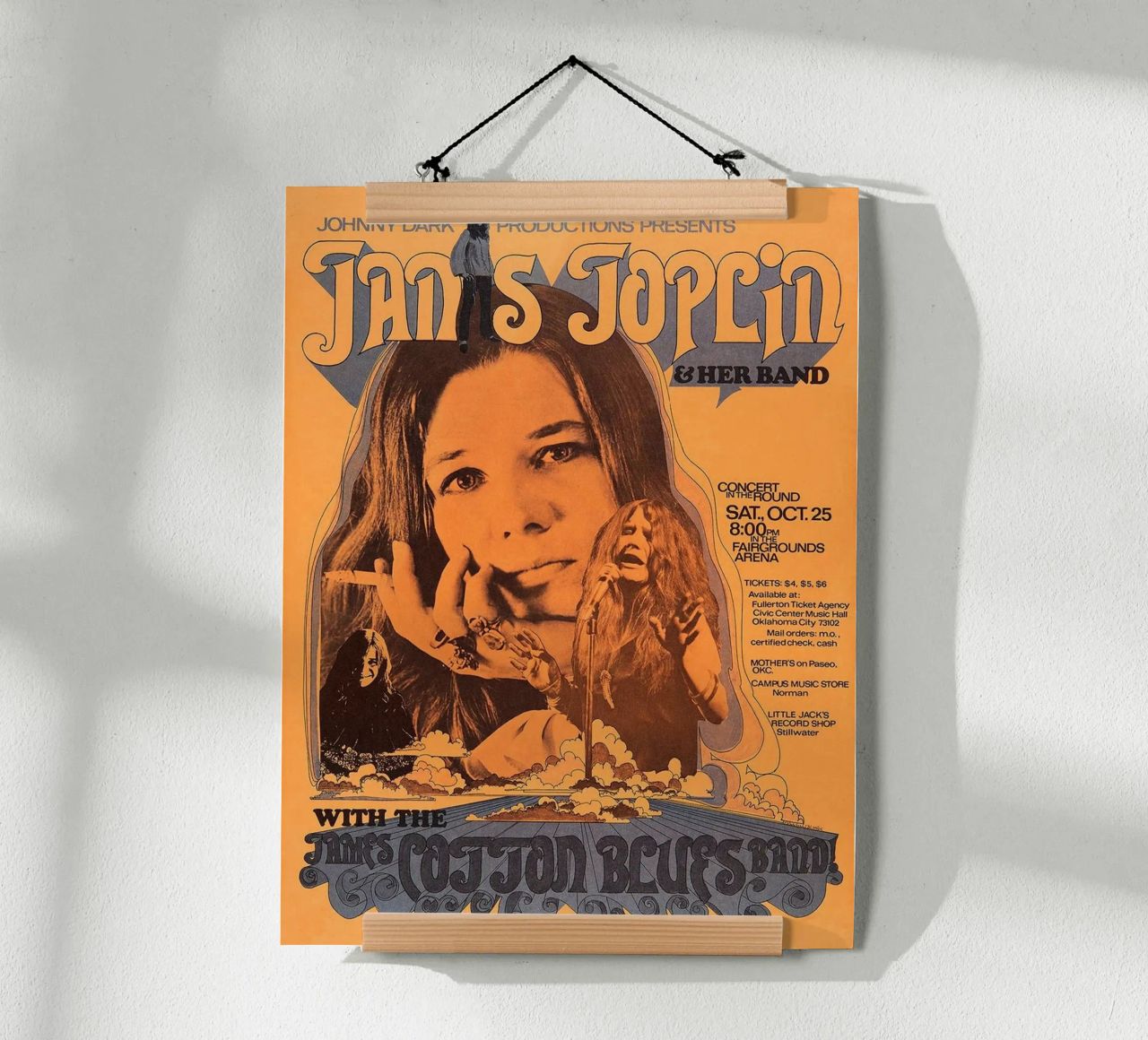 JANIS JOPLIN 1969 Concert Poster Wichita poster de SoundStudio