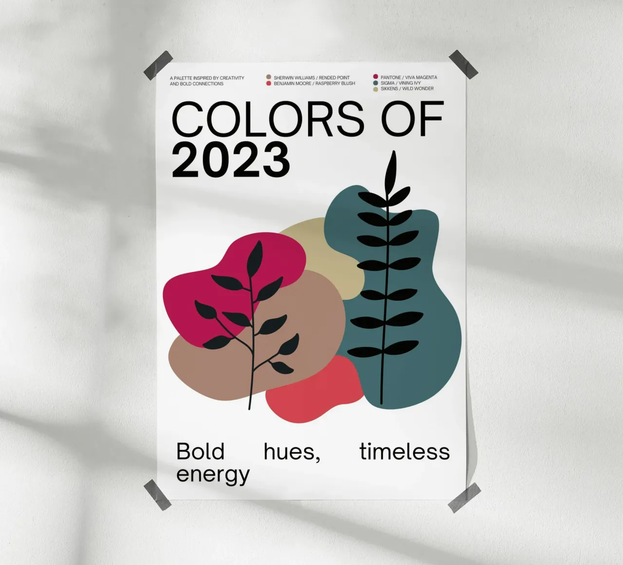 2023 Colors of the year Poster - v3 – Organic Shapes carta hahnemühle da Hightown Design
