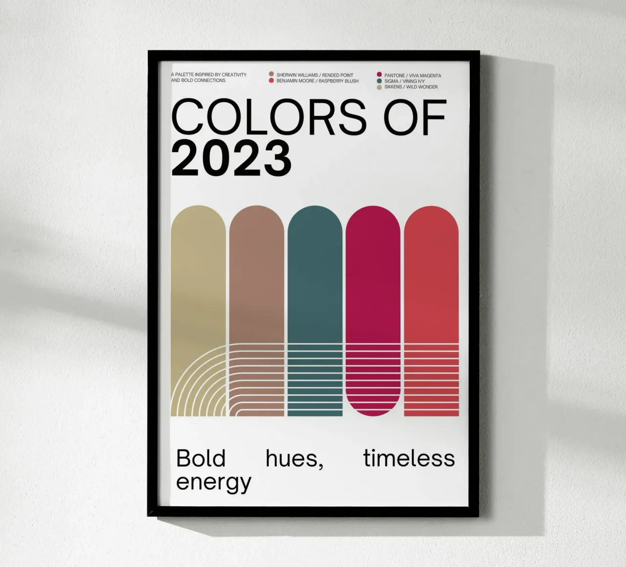 2023 Colors of the year Poster - v4 – Rounded Stripes carta hahnemühle da Hightown Design