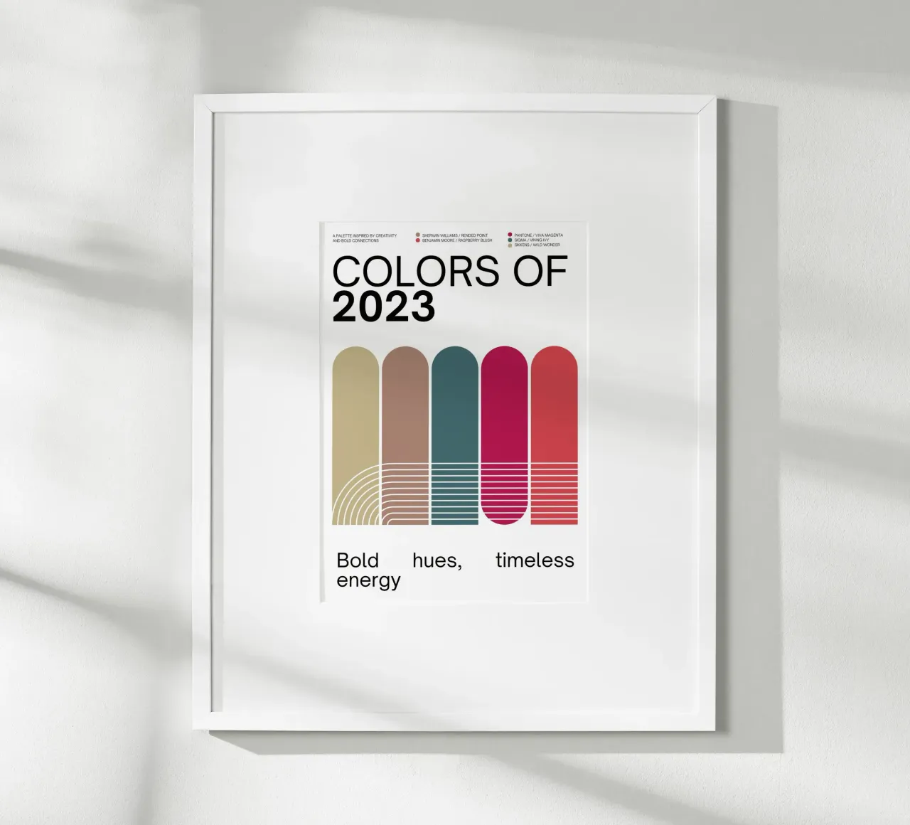 2023 Colors of the year Poster - v4 – Rounded Stripes carta hahnemühle da Hightown Design
