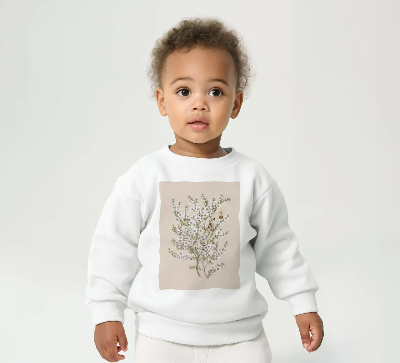 Boho Floral Branch felpa neonato da apoloprints