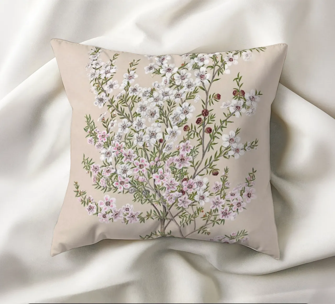 Boho Floral Branch cuscino da apoloprints