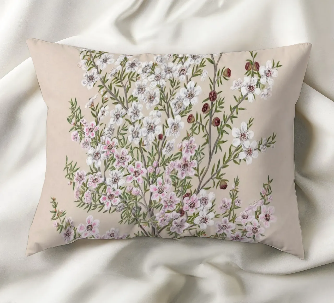 Boho Floral Branch cuscino da apoloprints