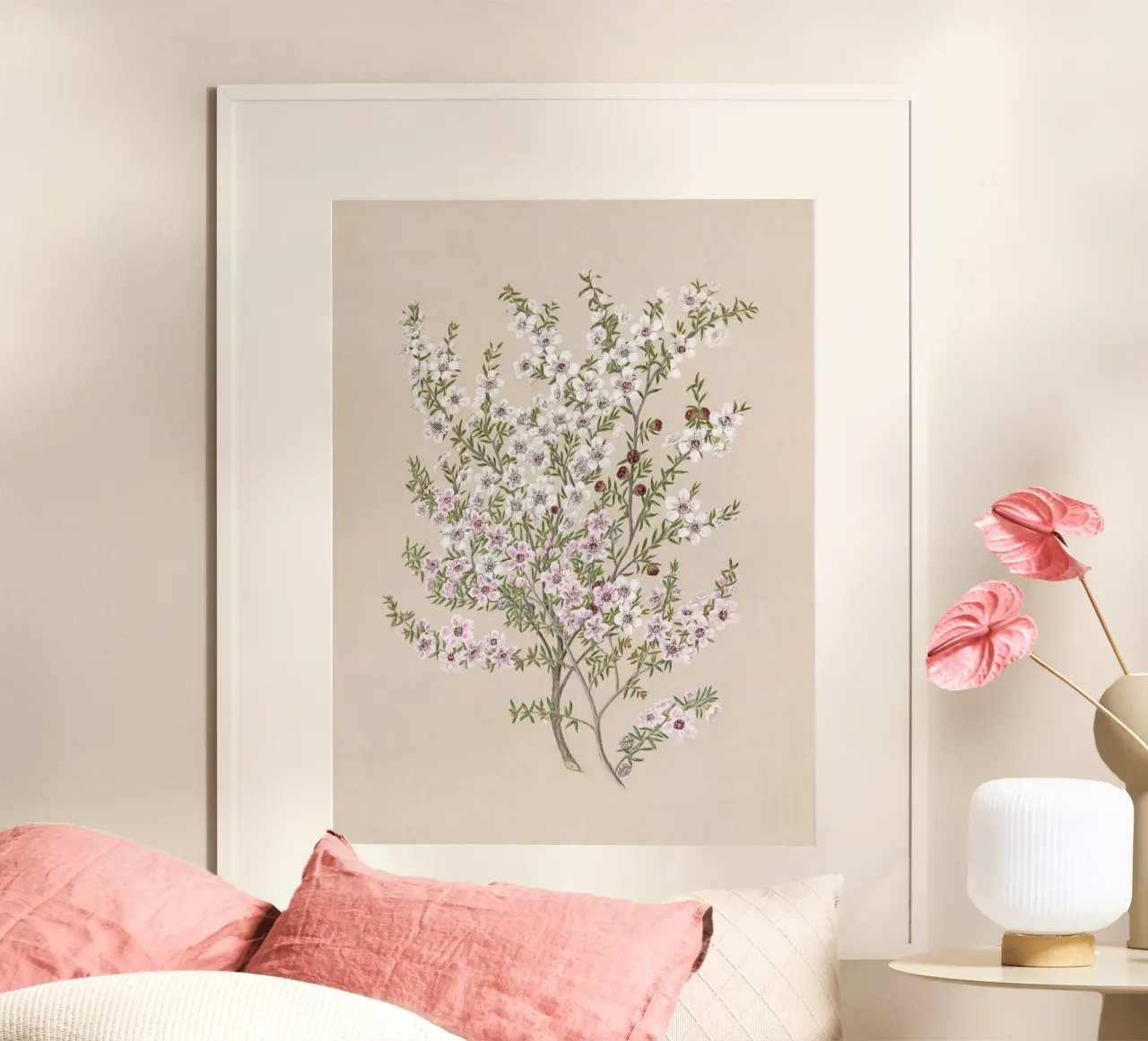 Boho Floral Branch carta hahnemühle da apoloprints