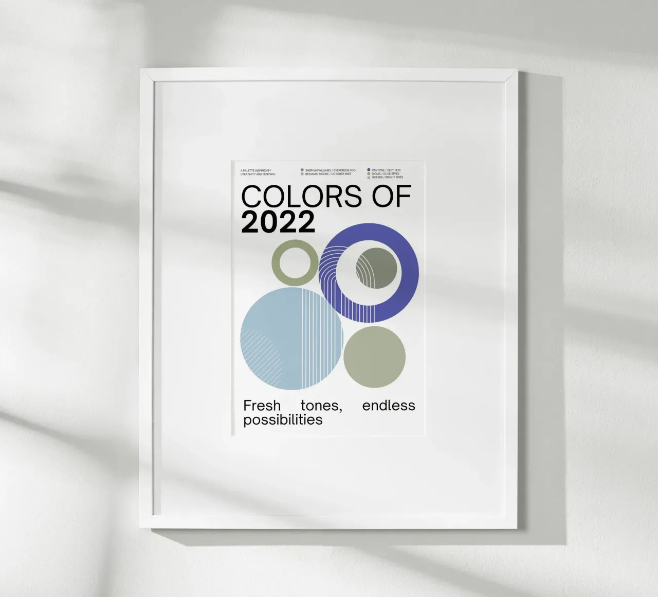 2022 Colors of the year Poster - v1 – Bauhaus Circles carta hahnemühle da Hightown Design