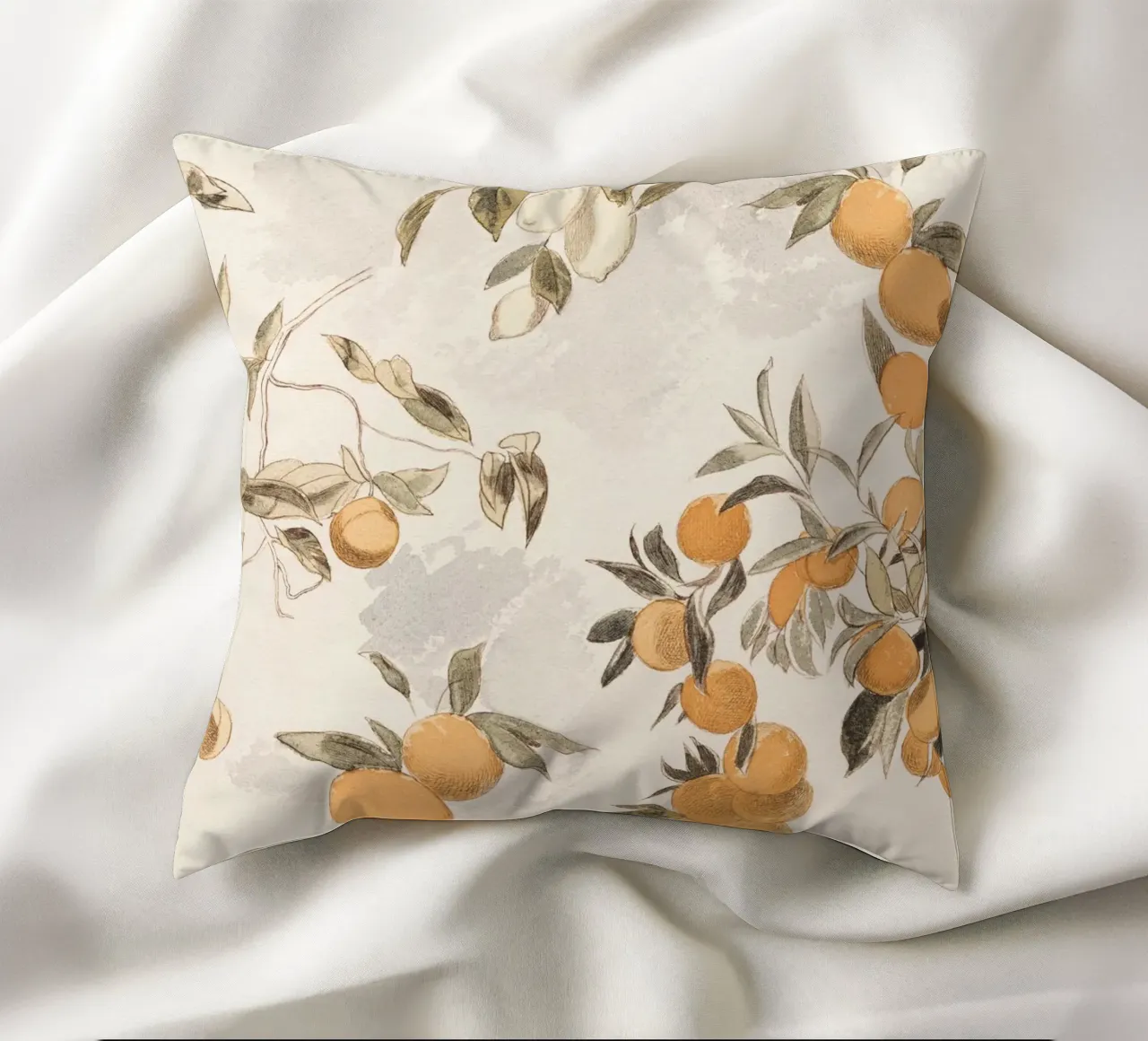 Oranges Boho Watercolor cuscino da apoloprints