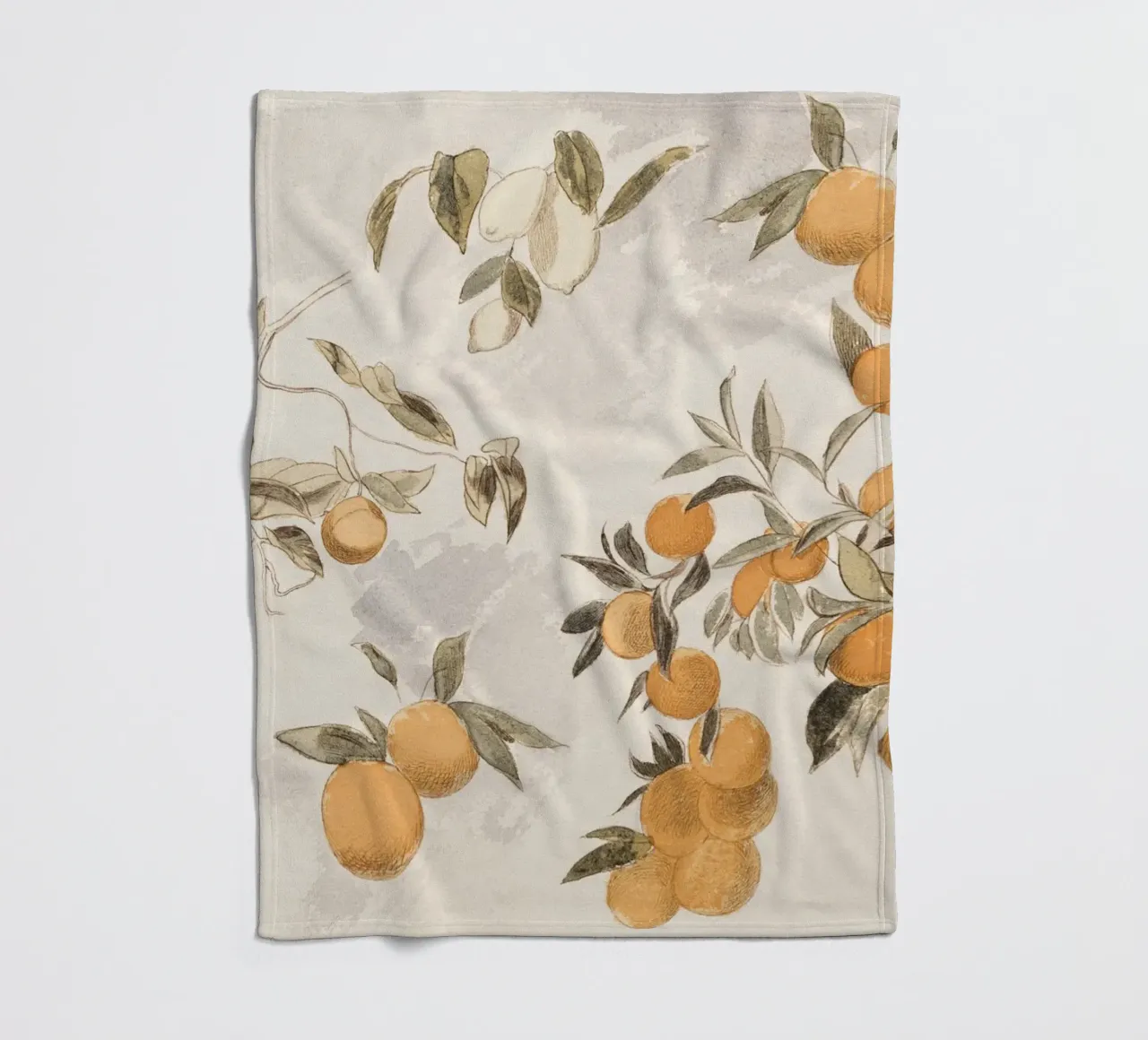 Oranges Boho Watercolor coperta in pile da apoloprints