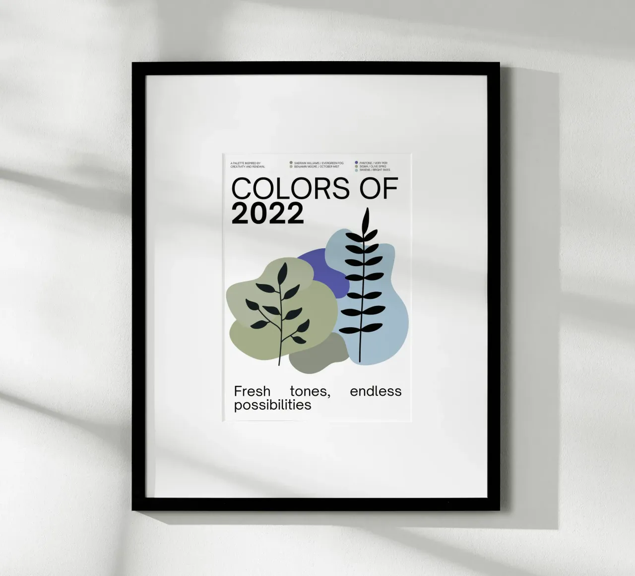 2022 Colors of the year Poster - v3 – Organic Shapes carta hahnemühle da Hightown Design