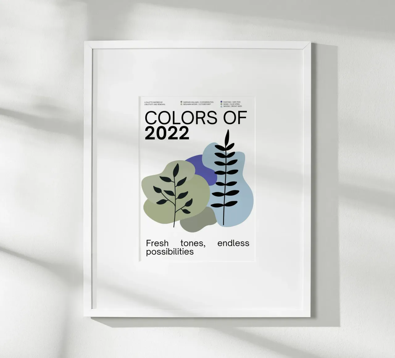 2022 Colors of the year Poster - v3 – Organic Shapes carta hahnemühle da Hightown Design
