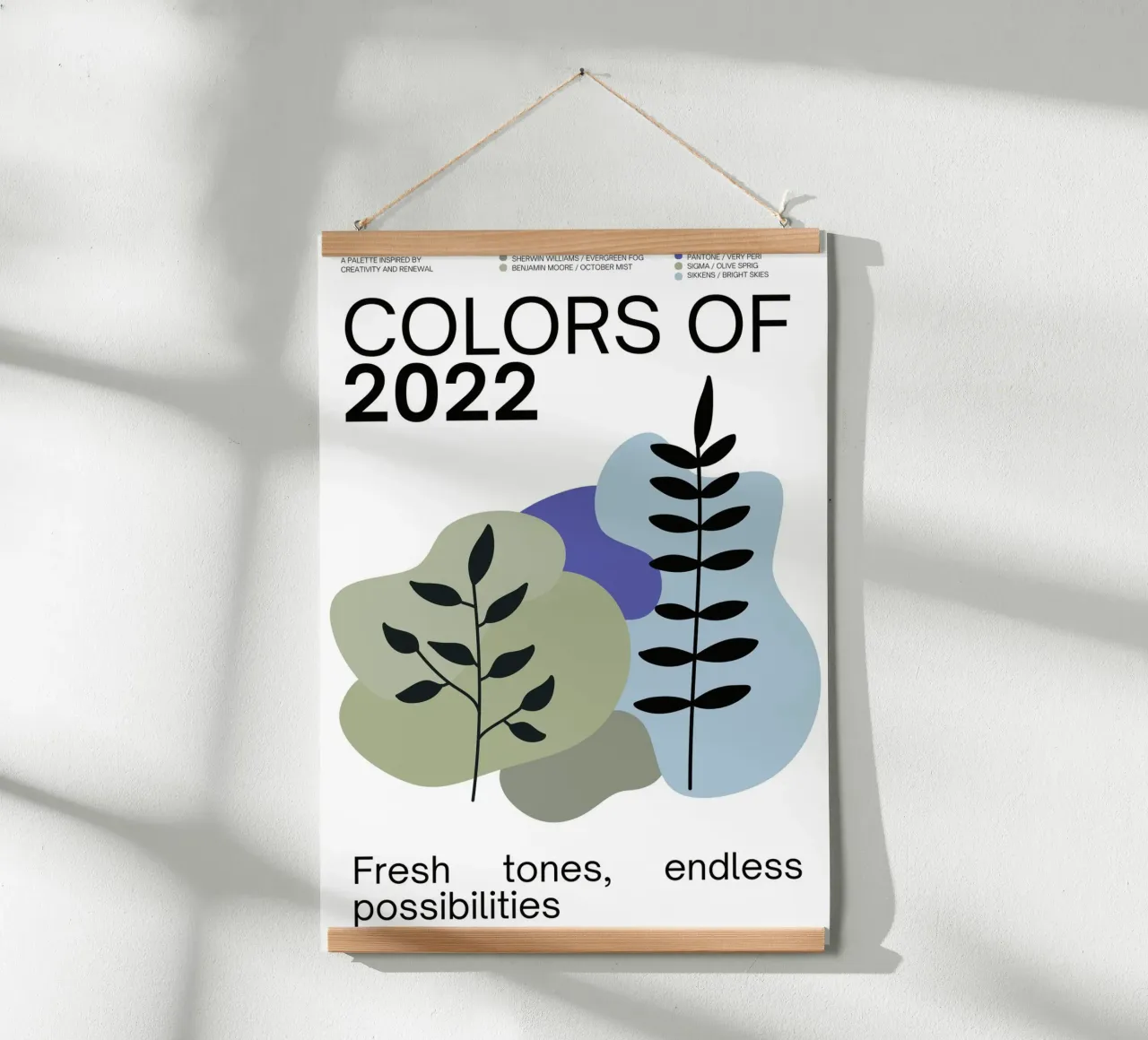 2022 Colors of the year Poster - v3 – Organic Shapes carta hahnemühle da Hightown Design