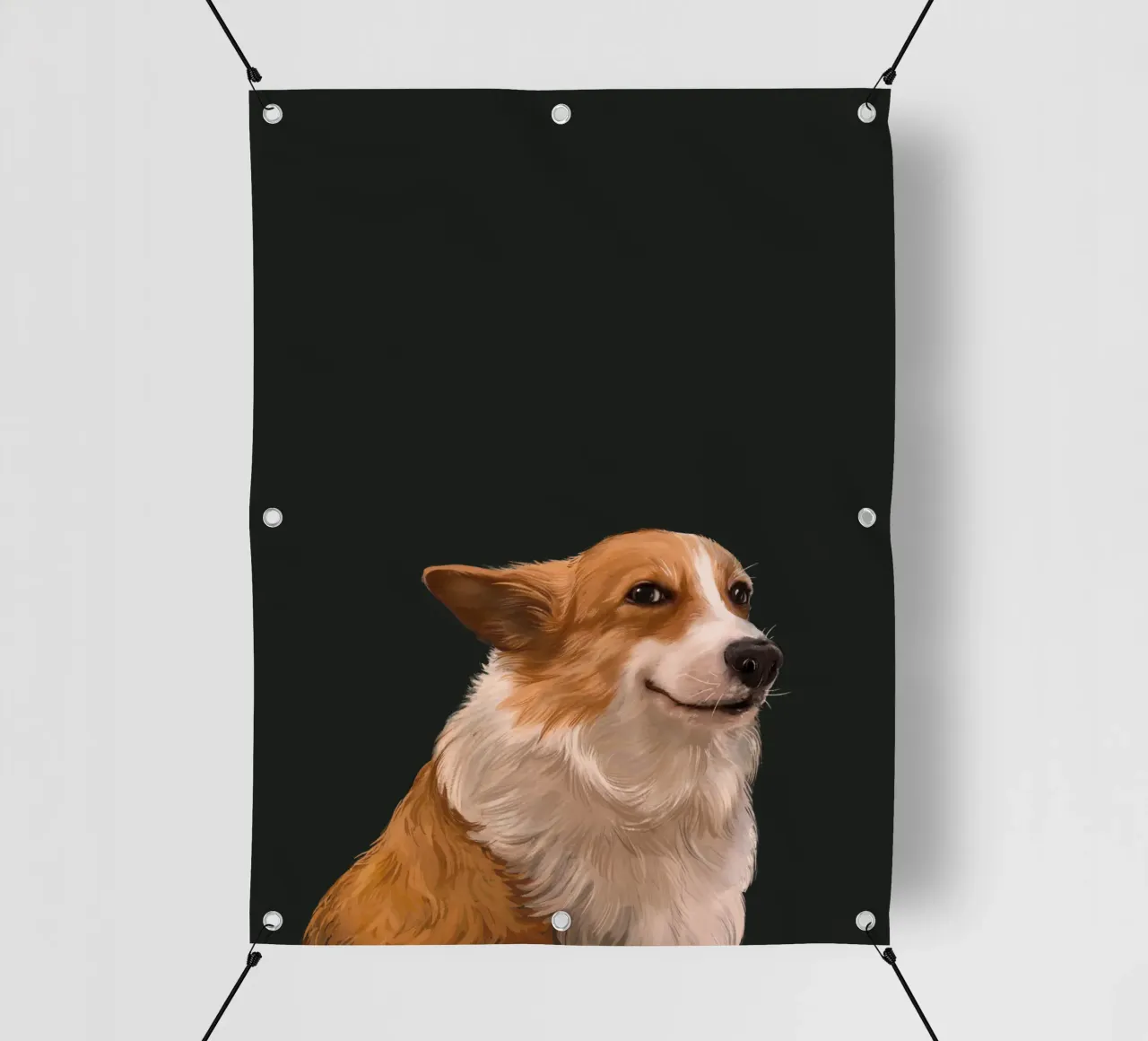 Sneaky Corgi telo in pvc da Laura Graves