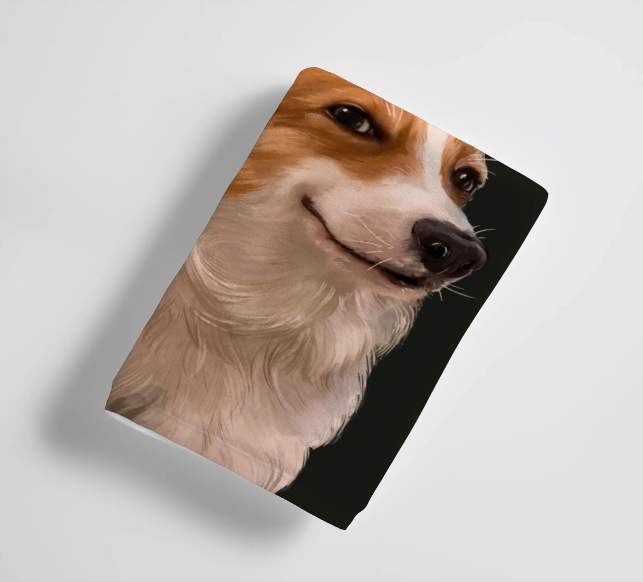 Sneaky Corgi towel by Laura Graves