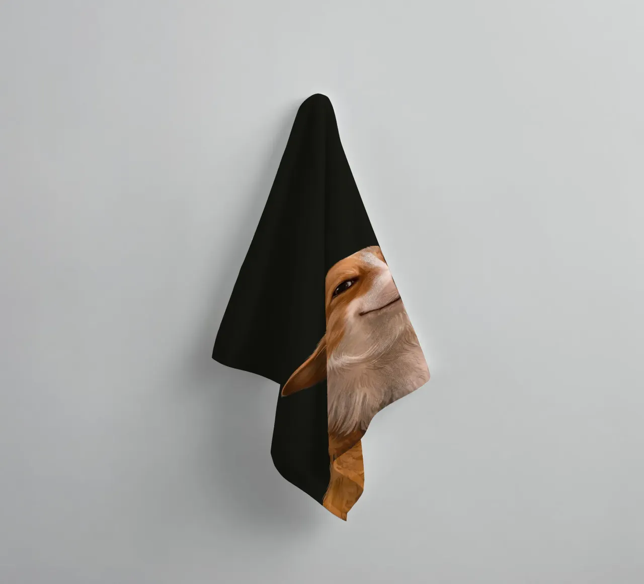 Sneaky Corgi towel by Laura Graves